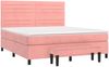 vidaXL Boxspringbett mit Matratze Rosa 160x200 cm Samt 3137916 Bild 2