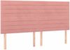vidaXL Boxspringbett mit Matratze Rosa 160x200 cm Samt 3137916 Bild 4