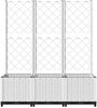 vidaXL Pflanzkübel mit Rankgitter Weiß 120x40x136 cm PP 153284 Bild 4