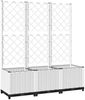 vidaXL Pflanzkübel mit Rankgitter Weiß 120x40x136 cm PP 153284 Bild 2