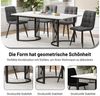 BlingBin Esstisch moderner Küchentisch für Esszimmer Wohnzimmer (1-St, 140 x 80cm), Gestell aus Metall, Marmormuster Küchentisch Bild 3