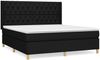 vidaXL Boxspringbett mit Matratze Schwarz 160x200 cm Stoff, Härtegrad: H2 [3132243] Bild 2