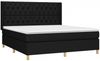 vidaXL Boxspringbett mit Matratze Schwarz 160x200 cm Stoff, Härtegrad: H2 [3132243] Bild 3