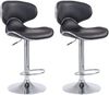 2er Set Barhocker Las Vegas V2 Kunstleder chrom, schwarz Bild 2
