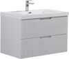 Badmöbel-Set Thermis 80cm - Weiß - Badmöbel mit Waschbecken Bild 1