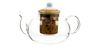 DUO ART GALLERY Teekanne 1000 ml THE KISS mit Teesieb, Glas - New Bone China Porzellan Bild 2