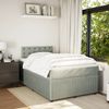 vidaXL Boxspringbett mit Matratze Hellgrau 120x190 cm Samt 3287698 Bild 3
