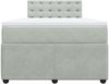 vidaXL Boxspringbett mit Matratze Hellgrau 120x190 cm Samt 3287698 Bild 4
