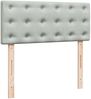 vidaXL Boxspringbett mit Matratze Hellgrau 120x190 cm Samt 3287698 Bild 5