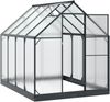 vidaXL Garten Gewächshaus mit Tür Anthrazit 183,5 x 243,5 x 207 cm 3433042 Bild 3