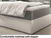 MEBLINI Kinderbett mit Bettkasten GARETH 2 100x200 – H3/Grau Samt Gepolstert Einzelbett mit Matratze - Polsterbett mit Stauraum - Bett mit Kopfteil – Stauraumbett Bild 4