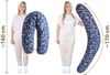 Amilian Stillkissen XXL 170 cm - Schwangerschaftskissen & Seitenschläferkissen mit Bezug, - Lagerungskissen - Nursing Pillow - Pregnancy Pillow, mit Füllung, Schlafkissen für Seitenlage - Körperkissen Bild 3