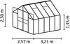 Vitavia 'Mars 8300' Gewächshaus, Aluminium, Silber, 6 mm HKP, 8,3 m² Bild 3