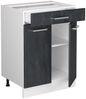 Küchenunterschrank R-Line Schwarz Beton 60 cm AP Anthrazit Vicco Bild 4