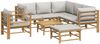 vidaXL 8-tlg. Garten-Lounge-Set mit Kissen Hellgrau Bambus 3155094 Bild 3