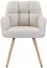 Vente-unique - PEGA Stuhl Stoff Beige - B 58 cm x H 81 cm x L 57,5 cm Bild 2