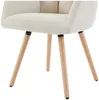 Vente-unique - PEGA Stuhl Stoff Beige - B 58 cm x H 81 cm x L 57,5 cm Bild 5