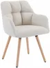 Vente-unique - PEGA Stuhl Stoff Beige - B 58 cm x H 81 cm x L 57,5 cm Bild 3