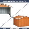Mähroboter Garage aus Metall - 92x97x63cm | Dach Carport Überdachung für Rasenmäher Rasenroboter Automower Garten Mährobotergarage Regenschutz für Rasenmäher, Braun Bild 4