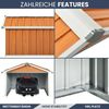 Mähroboter Garage aus Metall - 92x97x63cm | Dach Carport Überdachung für Rasenmäher Rasenroboter Automower Garten Mährobotergarage Regenschutz für Rasenmäher, Braun Bild 5
