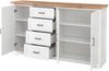 Sideboard >JASMIN< (BxHxT: 182x102x41 cm) in Artisan/Weiß - 182x102x41cm (BxHxT) Bild 3