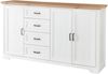 Sideboard >JASMIN< (BxHxT: 182x102x41 cm) in Artisan/Weiß - 182x102x41cm (BxHxT) Bild 4