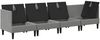 vidaXL Wohnzimmergarnitur 4 pcs Dunkelgrau Stoff 3413804 Bild 4