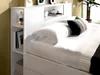 Vente-unique - Bett mit Kopfteil, Stauraum & Schubladen - 140 x 190 cm - Weiß - LEANDRE Bild 5