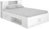 Vente-unique - Bett mit Kopfteil, Stauraum & Schubladen - 140 x 190 cm - Weiß - LEANDRE Bild 3