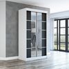 Schwebetürenschrank ERA 2-türig Schrank 120 cm (mit Spiegel) Farbe: Weiß , schwarz Bild 2
