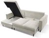 Selsey 'Nalika' Ecksofa mit Schlaffunktion, Kordsamt-Bezug, hellbeige, linksseitig, 90 x 230 x 143 cm Bild 4