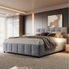 REDOM Polsterbett Stauraumbett Kinderbett Gästebett Funktionsbett Doppelbett (mit hydraulischem Stauraum, weichem holländischem Samt und stabilen Lattenrost – Perfekt für kleine Wohnungen und modernes Wohnen, 180x200 cm) Bild 2