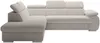 Vente-unique - FABIEN Sofa SamtStoff Beige - B 221 cm x H 76 cm x L 271 cm Bild 2