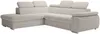 Vente-unique - FABIEN Sofa SamtStoff Beige - B 221 cm x H 76 cm x L 271 cm Bild 3