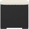 vidaXL Hocker mit Kissen Schwarz 40x30x40 cm Poly Rattan 319392 Bild 4
