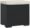 vidaXL Hocker mit Kissen Schwarz 40x30x40 cm Poly Rattan 319392 Bild 2