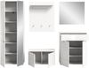 xonox. home Garderobe Solero X7WA9G01 Garderobenkombination Garderobenmöbel in Weiß Nachbildung und weiß Hochglanz tiefzieh, ca. B/H/T: 258 x 193 x 37 cm Bild 3