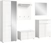 xonox. home Garderobe Solero X7WA9G01 Garderobenkombination Garderobenmöbel in Weiß Nachbildung und weiß Hochglanz tiefzieh, ca. B/H/T: 258 x 193 x 37 cm Bild 1