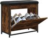 vidaXL Schuhbank mit Klappe Räuchereiche 62x32x56 cm 835119 Bild 4