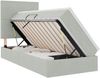 vidaXL Aufbewahrungsbett mit Matratze Hellgrau 100 x 200 cm Samt 3371949 Bild 2