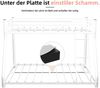 Etagenbett 90x190 / 140x190 cm aus Metall – weißes Hochbett mit Leiter und erhöhtem Geländer Bild 5