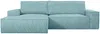 Vente-unique - Ecksofa mit Schlaffunktion - Ecke Links - Cord - Türkisblau - AMELIA Bild 2