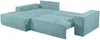 Vente-unique - Ecksofa mit Schlaffunktion - Ecke Links - Cord - Türkisblau - AMELIA Bild 4