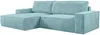 Vente-unique - Ecksofa mit Schlaffunktion - Ecke Links - Cord - Türkisblau - AMELIA Bild 3