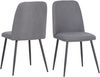 Albatros BONO Stoffstuhl Grau– 2er-Set Esszimmerstühle im modernen Retro-Design DEKRA-geprüft, pflegeleichter Stoffbezug Bild 3