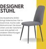 Albatros BONO Stoffstuhl Grau– 2er-Set Esszimmerstühle im modernen Retro-Design DEKRA-geprüft, pflegeleichter Stoffbezug Bild 4