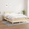 vidaXL Boxspringbett mit Matratze Creme 120x190 cm Stoff 3269798 Bild 3