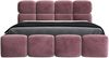 Polsterbett MONAKO 140x200 ohne Matratze mit Bettkasten und Lattenrost. Farbe: Flamingo 14 Bild 3