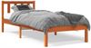 vidaXL Massivholzbett ohne Matratze Wachsbraun 100x200 Kiefernholz 844807 Bild 2