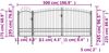 vidaXL Gartentor Woerden mit Speerspitze 5 x 1,95 m Schwarz 146326 Bild 5
